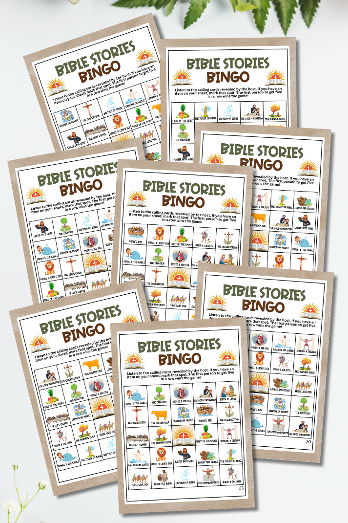 Bible Study BINGO - Fun for Sunday School, VBS, Youth Group, and More! Looking for an engaging, educational, and fun activity for your Bible study sessions, Sunday School classes, or Christian fellowship events? This "Bible Study BINGO" game from Party Prints Press is just what you need!