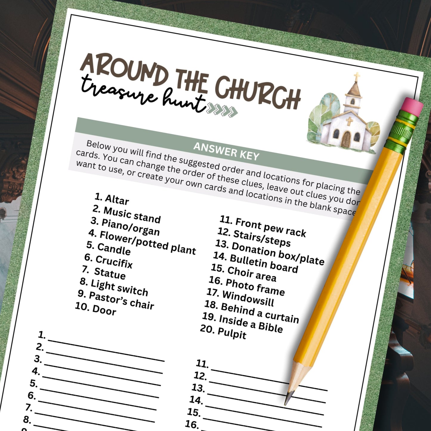 Around The Church Scavenger Hunt